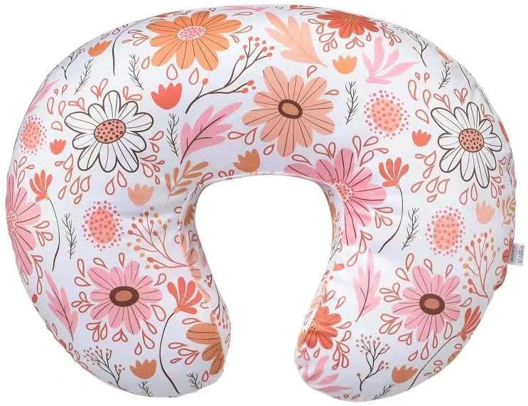 iEvolve Minky Nursing Pillow Cover Breast Feeding Pillow Cover Slipcover U Shape for Baby Boy Girl,Cover Only(Daisy) - Image 1